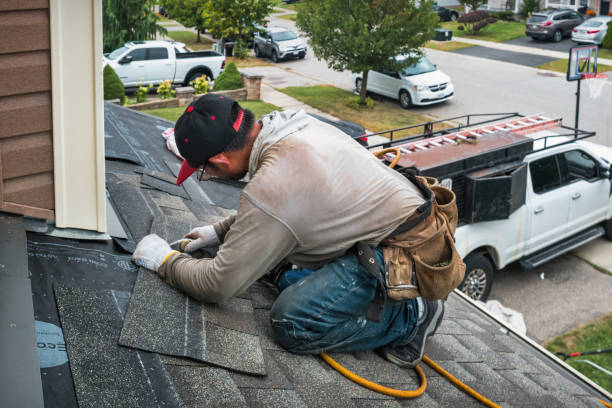 Professional Roofing technician working in Lanark, WV